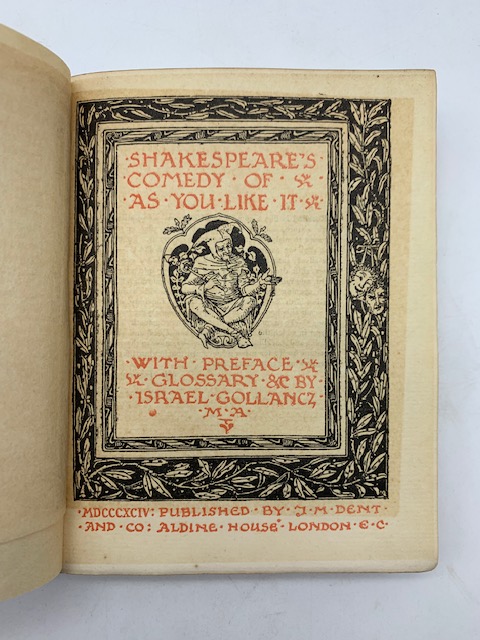 Shakespeare's Comedy of As you like it with Preface, Glossary by Israel Gollancz